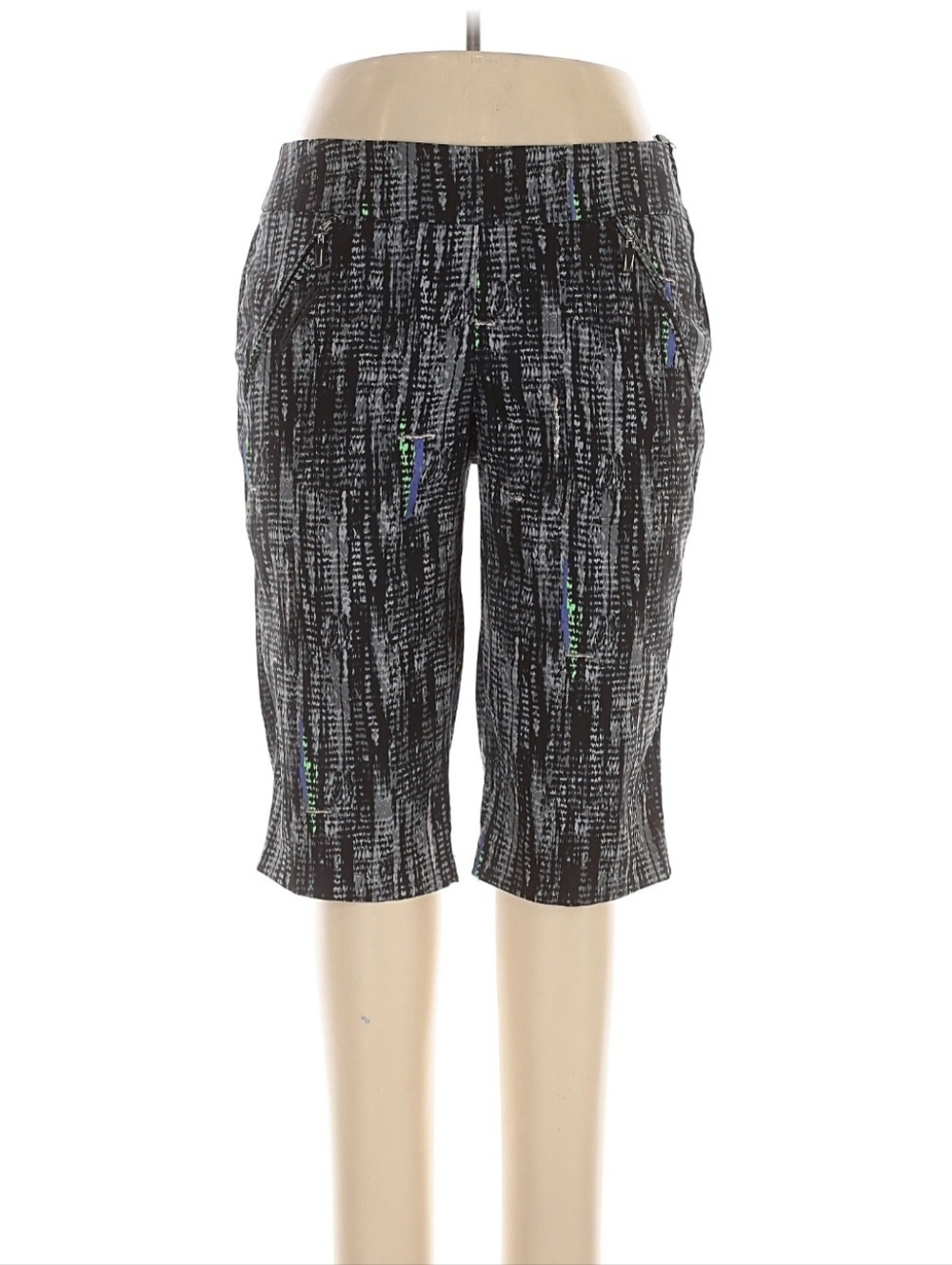 Jamie Sadock Capris. Subtle Pattern Of Black Grey & White. Size 14. EUC!